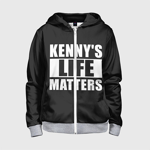 Детская толстовка на молнии KENNYS LIFE MATTERS / 3D-Меланж – фото 1