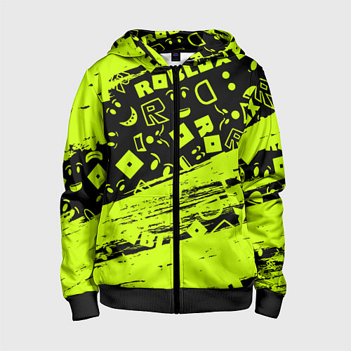 Детская толстовка на молнии Roblox / 3D-Черный – фото 1