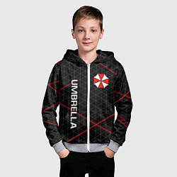 Толстовка на молнии детская UMBRELLA CORP, цвет: 3D-меланж — фото 2