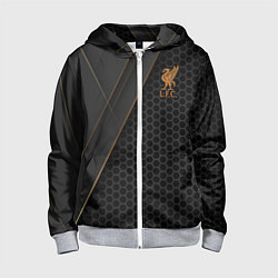 Толстовка на молнии детская Liverpool FC, цвет: 3D-меланж