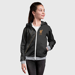 Толстовка на молнии детская Liverpool FC, цвет: 3D-меланж — фото 2