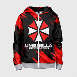 Толстовка на молнии детская Umbrella Corporation, цвет: 3D-меланж