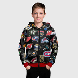Толстовка на молнии детская NBA PATTERN, цвет: 3D-красный — фото 2