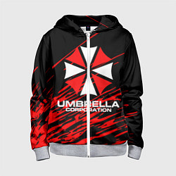 Толстовка на молнии детская Umbrella Corporation, цвет: 3D-меланж