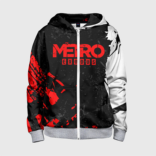 Детская толстовка на молнии METRO EXODUS / 3D-Меланж – фото 1