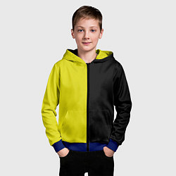 Толстовка на молнии детская BLACK YELLOW, цвет: 3D-синий — фото 2