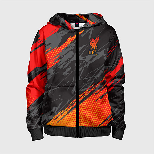 Детская толстовка на молнии Liverpool F C / 3D-Черный – фото 1