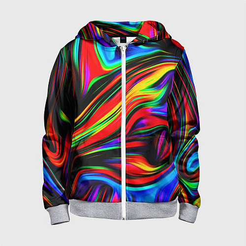 Детская толстовка на молнии ABSTRACT / 3D-Меланж – фото 1