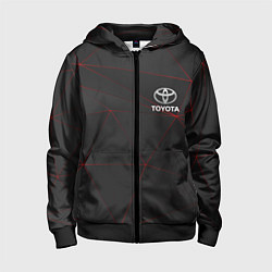 Толстовка на молнии детская TOYOTA, цвет: 3D-черный