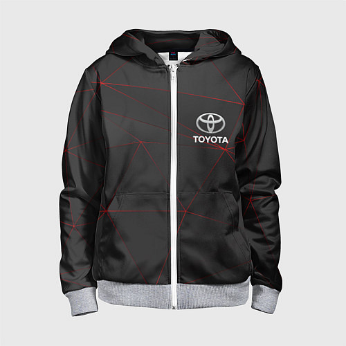 Детская толстовка на молнии TOYOTA / 3D-Меланж – фото 1