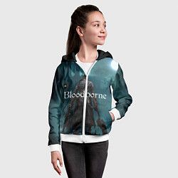 Толстовка на молнии детская Bloodborne, цвет: 3D-белый — фото 2