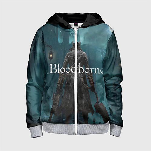 Детская толстовка на молнии Bloodborne / 3D-Меланж – фото 1