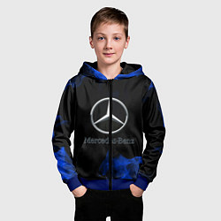 Толстовка на молнии детская Mercedes, цвет: 3D-синий — фото 2