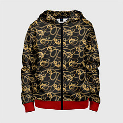 Толстовка на молнии детская Versace, цвет: 3D-красный