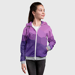 Толстовка на молнии детская Пикси кристаллы, цвет: 3D-меланж — фото 2