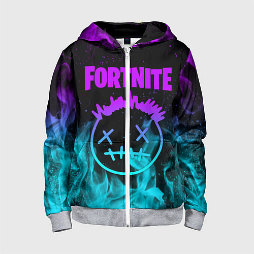 Детская толстовка на молнии FORTNITE X TRAVIS SCOTT / 3D-Меланж – фото 1