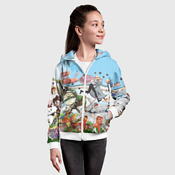 Толстовка на молнии детская Studio Ghibli, цвет: 3D-белый — фото 2