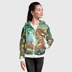 Толстовка на молнии детская Гибли, цвет: 3D-белый — фото 2