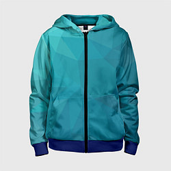 Толстовка на молнии детская WAVE, цвет: 3D-синий