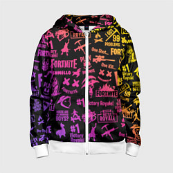 Толстовка на молнии детская FORTNITE PARTY EVENT, цвет: 3D-белый