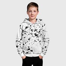 Толстовка на молнии детская Далматинец, цвет: 3D-белый — фото 2