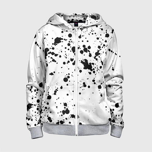 Детская толстовка на молнии Далматинец / 3D-Меланж – фото 1
