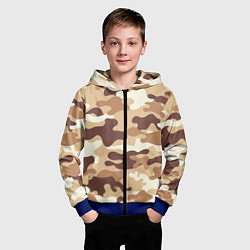 Толстовка на молнии детская МИЛИТАРИ, цвет: 3D-синий — фото 2