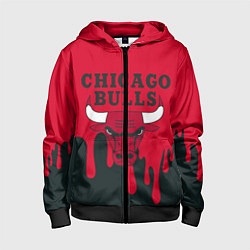 Толстовка на молнии детская Chicago Bulls, цвет: 3D-черный