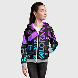 Толстовка на молнии детская Valorant, цвет: 3D-меланж — фото 2