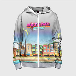 Толстовка на молнии детская HOTLINE MIAMI, цвет: 3D-меланж