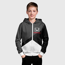 Толстовка на молнии детская HONDA, цвет: 3D-белый — фото 2