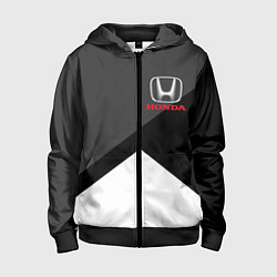 Толстовка на молнии детская HONDA, цвет: 3D-черный