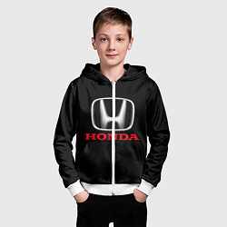 Толстовка на молнии детская HONDA, цвет: 3D-белый — фото 2