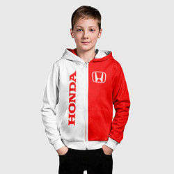 Толстовка на молнии детская HONDA, цвет: 3D-белый — фото 2