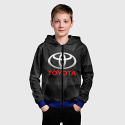 Толстовка на молнии детская TOYOTA, цвет: 3D-синий — фото 2