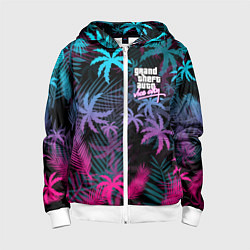 Толстовка на молнии детская GTA VICE CITY, цвет: 3D-белый