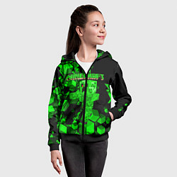 Толстовка на молнии детская Minecraft, цвет: 3D-черный — фото 2