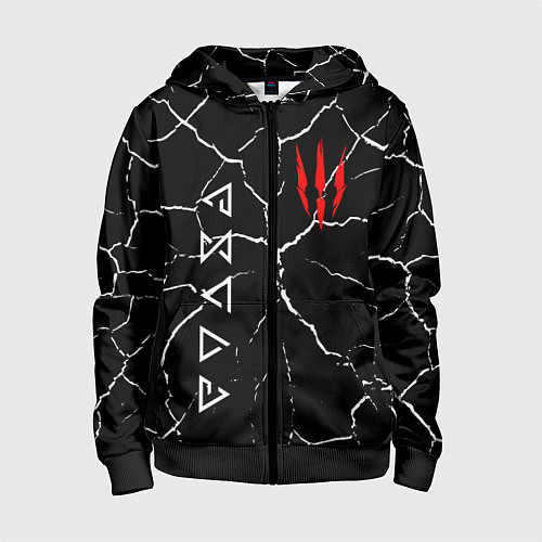 Детская толстовка на молнии The Witcher / 3D-Черный – фото 1