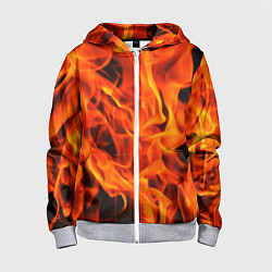 Детская толстовка на молнии ОГОНЬ