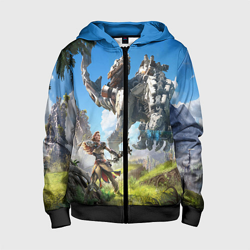 Детская толстовка на молнии HORIZON ZERO DAWN / 3D-Черный – фото 1