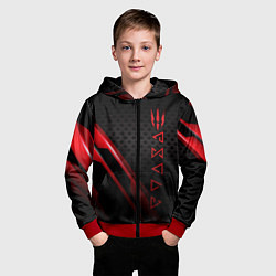 Толстовка на молнии детская The Witcher, цвет: 3D-красный — фото 2