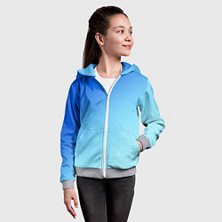 Толстовка на молнии детская Blue, цвет: 3D-меланж — фото 2