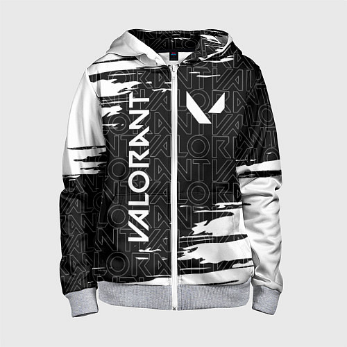 Детская толстовка на молнии VALORANT ВАЛОРАНТ / 3D-Меланж – фото 1