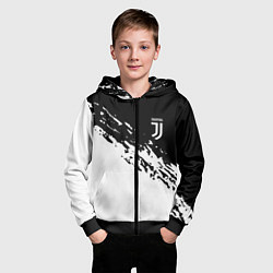 Толстовка на молнии детская JUVENTUS, цвет: 3D-черный — фото 2