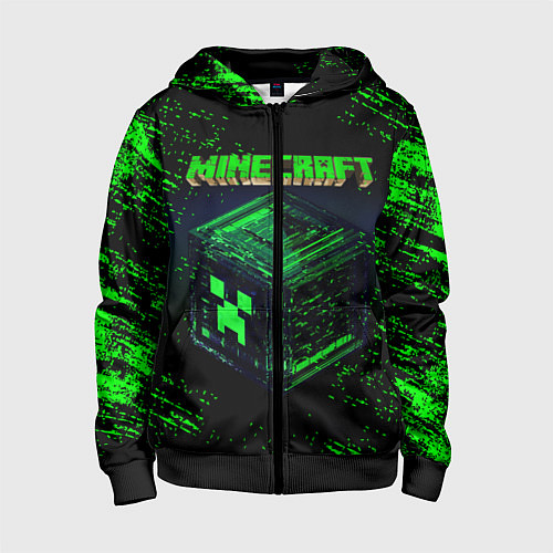 Детская толстовка на молнии MINECRAFT / 3D-Черный – фото 1