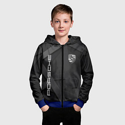 Толстовка на молнии детская PORSCHE, цвет: 3D-синий — фото 2