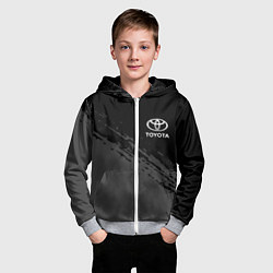 Толстовка на молнии детская TOYOTA, цвет: 3D-меланж — фото 2