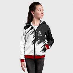 Толстовка на молнии детская Sabaton, цвет: 3D-красный — фото 2