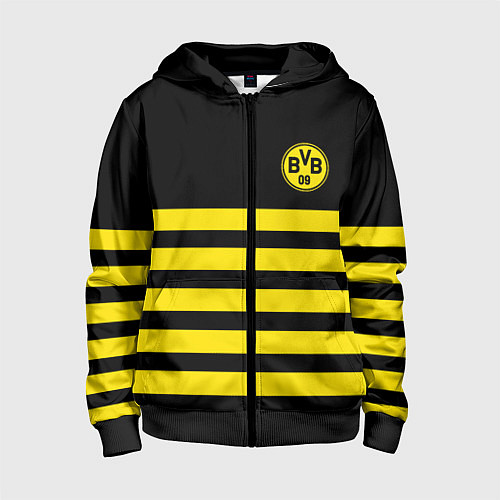 Детская толстовка на молнии BORUSSIA / 3D-Черный – фото 1