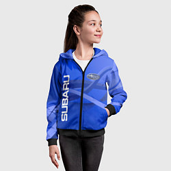 Толстовка на молнии детская SUBARU, цвет: 3D-черный — фото 2